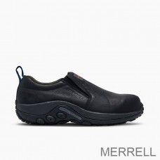 Achetez des chaussures de travail Merrell en ligne - Jungle Moc Leather Comp Toe Cap large largeur hommes noir