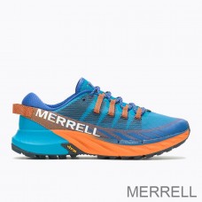 Merrell Promotion Baskets - Agility Peak 4 Homme Bleu Orange