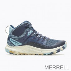 Merrell France - Chaussures de randonnée imperméables Antora 3 Mid pour Femme Bleu Marine