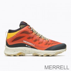 Boutique de chaussures de randonnée Merrell Paris - Moab Speed Mid GORE-TEX® Homme Orange Noir