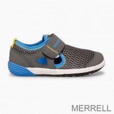 Merrell Chaussures Aquatiques Enfants Online France - Bare Steps® H2O Gris Noir Royal Bleu