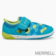Chaussures Aquatiques Merrell France - Bare Steps® H2O Enfants Turquoise Vert Clair