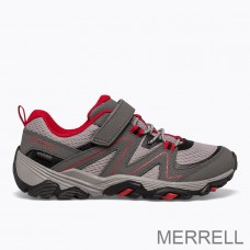 Merrell France - Chaussures de Randonnée Enfant Trail Quest Gris Rouge Noir