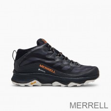 Merrell France Chaussures de Randonnée - Moab Speed Mid GORE-TEX® Homme Noir