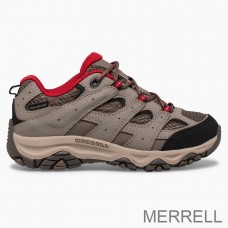 Merrell France Magasin de chaussures de randonnée - Moab 3 Low Lace Waterproof Enfant Rouge