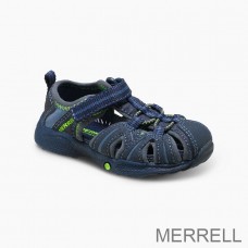 Merrell France Slip On Store - Hydro Jr. Enfant Bleu Marine Vert