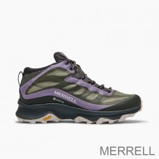 Merrell Moab Speed Mid GORE-TEX® Large Largeur - Chaussures de randonnée pour femme Violet Vert