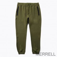 Pantalons Merrell Soldes - Momentum Jogger Homme Vert Olive