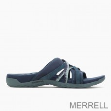 Merrell Paris - Sandales Terran 3 Cush Large Largeur Pour Femme Bleu Marine