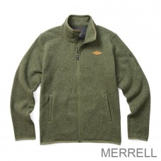 Merrell Sweatshirts Nouvelle Collection - Pull Weather Full Zip pour Homme Vert Olive