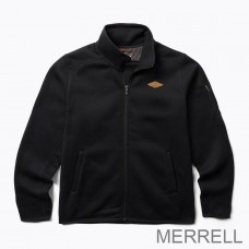 Merrell France Sweatshirts - Pull météo entièrement zippé pour hommes Noir