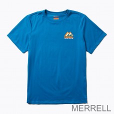 Merrell Outlet T-shirts - M-Mountain Hommes Bleu