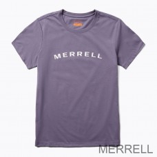 Merrell Promo T Shirts - Wordmark Sleeve Femme Violet