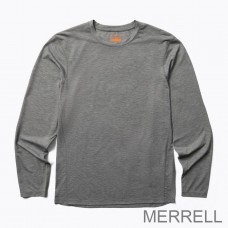 T-shirts Promotion Merrell - Manches Longues Parfaites avec Tencel™ Homme Gris