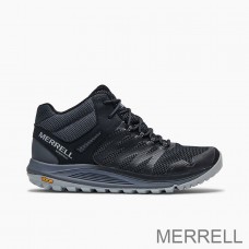 Merrell - Bottes de randonnée pour hommes Nova 2 Mid imperméables large largeur noir