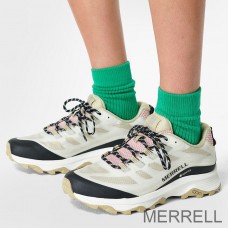 Promo Chaussures de randonnée Merrell - Moab Speed GORE-TEX® X Sweaty Betty Femme Blanc Kaki