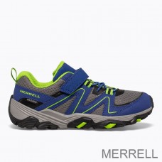 Merrell Paris - Chaussures de randonnée enfant Trail Quest bleu vert