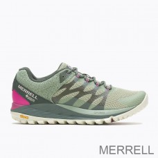 Promo Chaussures Trail Running Merrell - Antora 2 GORE-TEX® Femme Vert Gris
