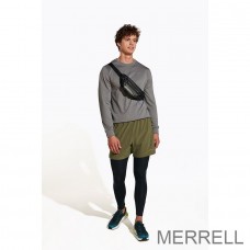 Vente Short Merrell France - Trail Course Homme Vert Olive